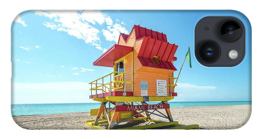 Atlantic iPhone Case featuring the photograph 8th Street Lifeguard Tower South Beach Miami, Florida by Beachtown Views