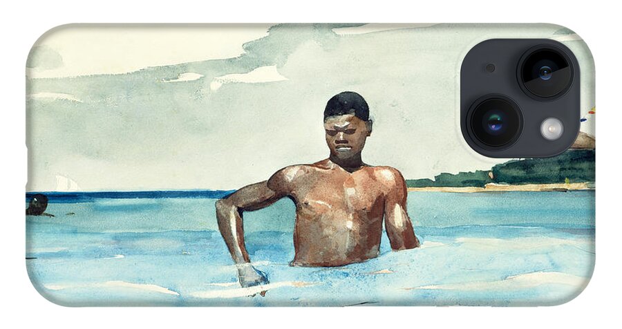 Winslow Homer iPhone Case featuring the drawing The Bather by Winslow Homer