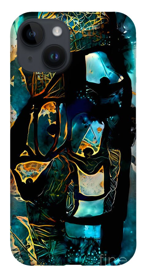 Contemporary Art iPhone Case featuring the digital art 90 by Jeremiah Ray