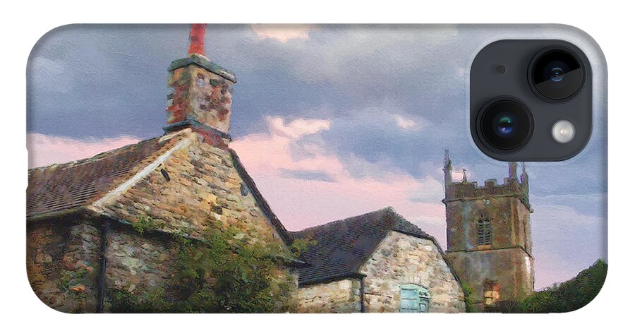 Downton Abbey iPhone 14 Case featuring the photograph A Courtyard in Stow by Brian Watt