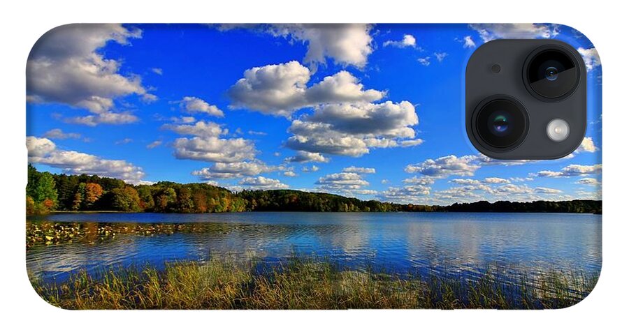 Landscape iPhone 14 Case featuring the photograph A Hint of Fall by Mary Walchuck