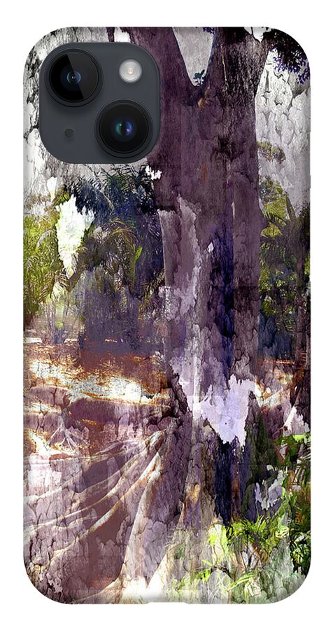 Trees iPhone 14 Case featuring the digital art A Hint of Trees by Nancy Olivia Hoffmann
