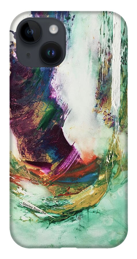 Abstract Art iPhone 14 Case featuring the painting A Merciful Hue by Rodney Frederickson