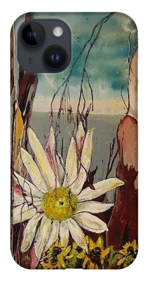 Trees iPhone 14 Case featuring the painting A Moment on Tybee by Peggy Blood