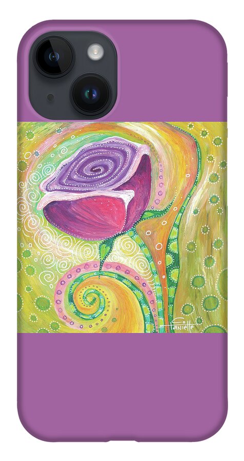 Rose iPhone 14 Case featuring the painting A Rose Fit for a Queen by Tanielle Childers