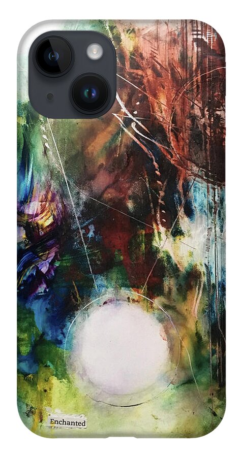 Abstract Art iPhone 14 Case featuring the painting A Willingness To Stay by Rodney Frederickson
