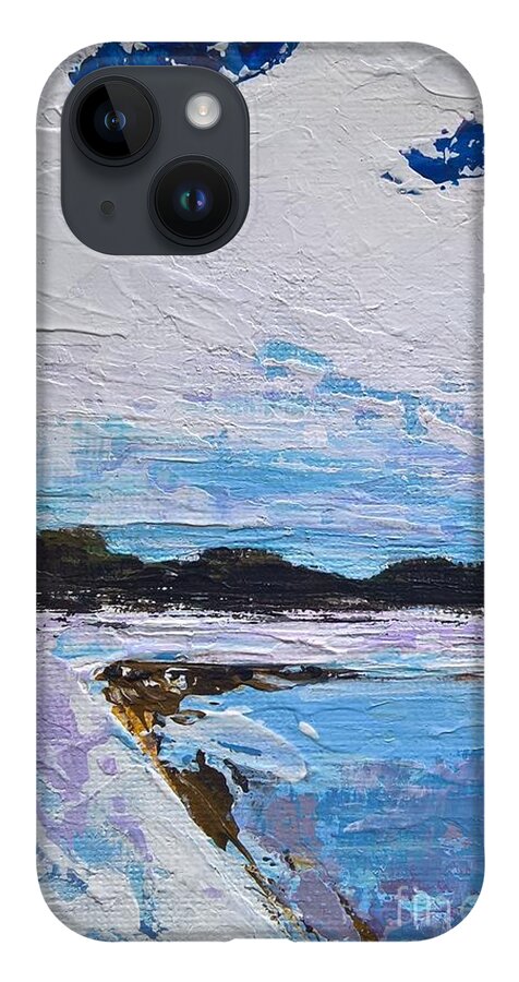 Winter iPhone 14 Case featuring the painting A Winter Day by Lisa Dionne