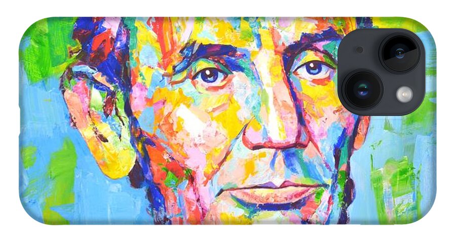 Abraham Lincoln iPhone 14 Case featuring the painting 	Abraham Lincoln by Iryna Kastsova