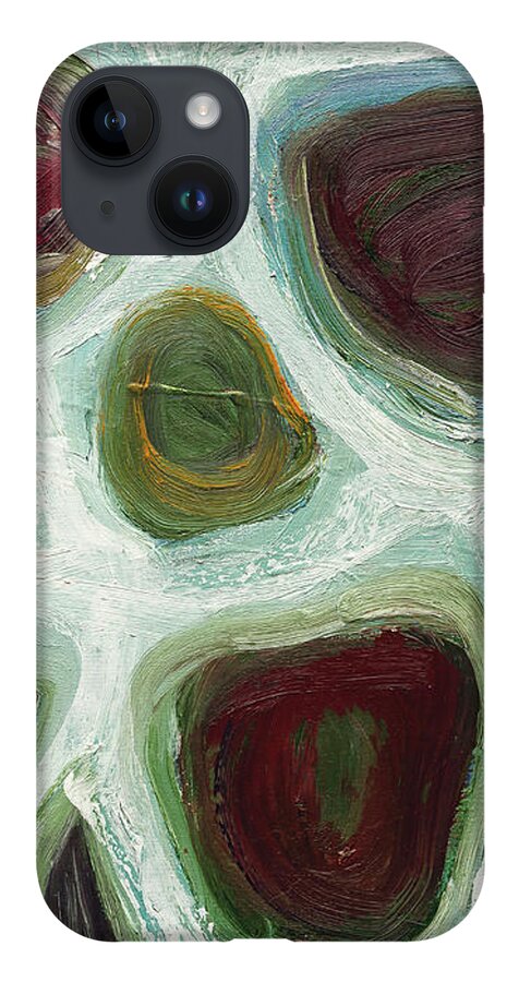 Abstract iPhone Case featuring the painting Abstract 25 by Maria Meester