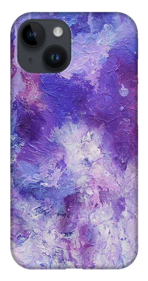 Abstract iPhone 14 Case featuring the painting Abstract 95 by Maria Meester
