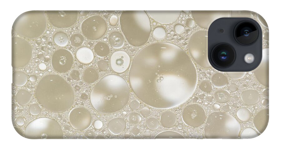 Abstract Photography iPhone 14 Case featuring the photograph Abstract Photography - Golden Circles by Amelia Pearn