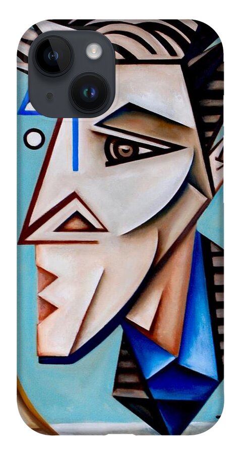 Jazz iPhone 14 Case featuring the painting Academician Jazz/ a portrait of Thomas Heflin by Martel Chapman