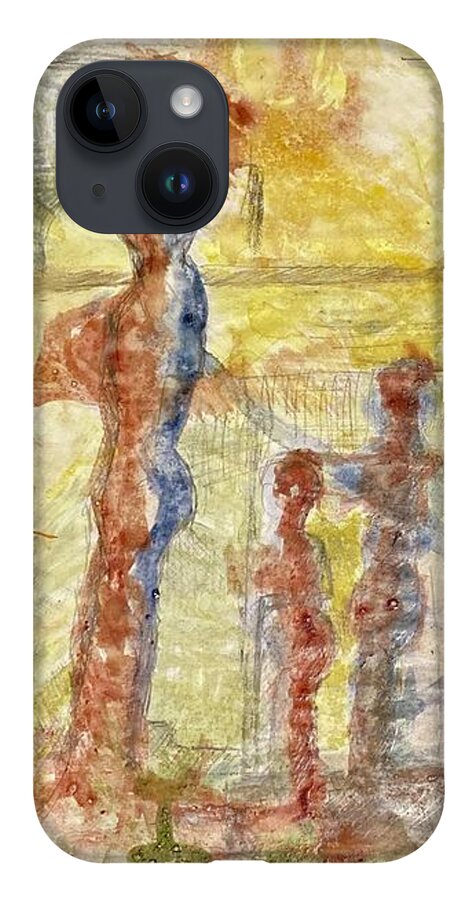 Color iPhone 14 Case featuring the painting Afternoon by David Euler
