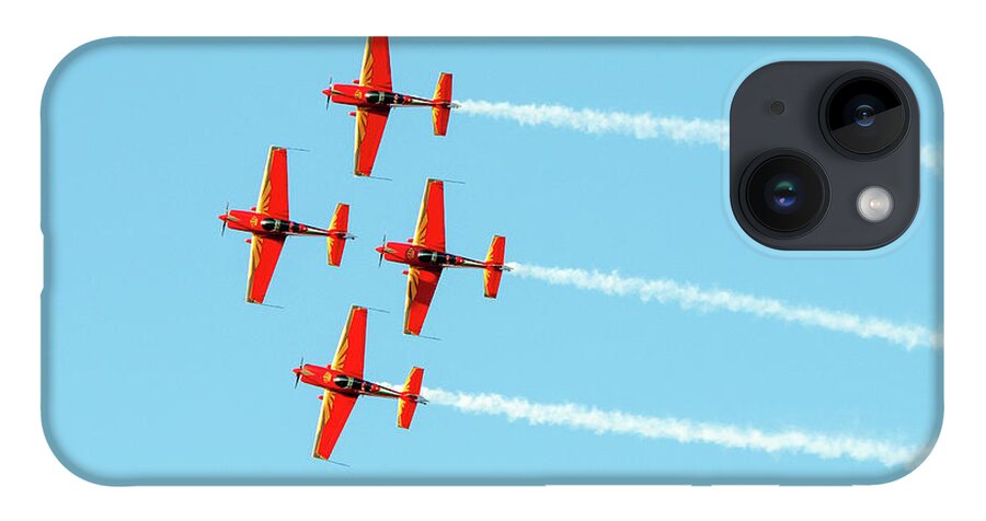 Air Show iPhone Case featuring the photograph Airplanes doing aerobatics at Athens flying week 2019 by Michalakis Ppalis