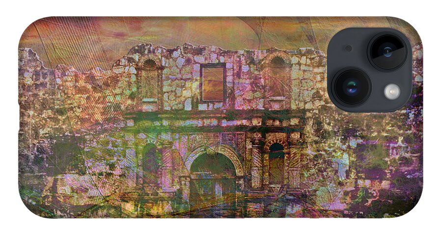 Alamo - After The Fall iPhone 14 Case featuring the digital art Alamo - After The Fall by Studio B Prints