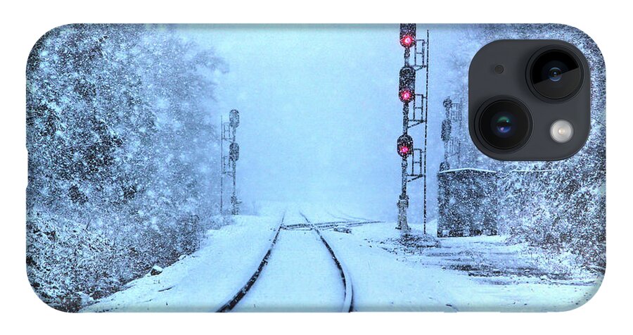 Train Tracks iPhone 14 Case featuring the photograph All Stop by Rick Lipscomb