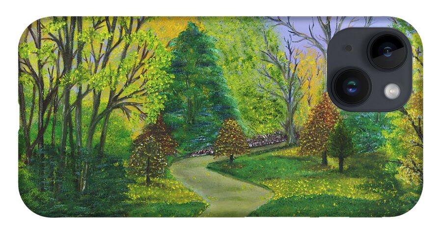 Acrylic Painting iPhone Case featuring the painting Along The Shunga Trail Too by The GYPSY and Mad Hatter