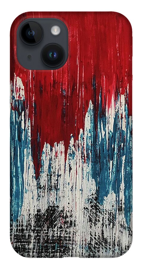 America iPhone 14 Case featuring the painting America by Amanda Sheil