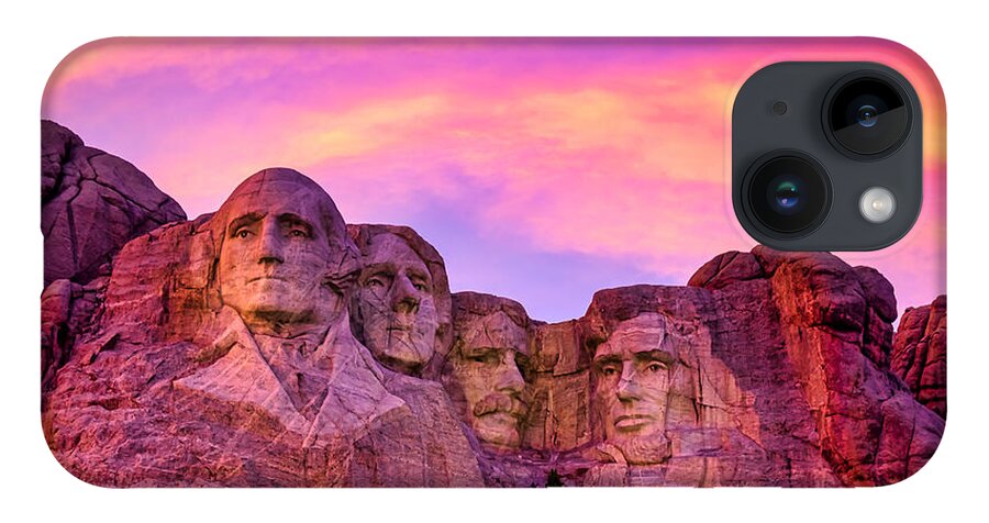 Mt. Rushmore iPhone 14 Case featuring the photograph American History...Alive in Stone - Mount Rushmore, South Dakota by Sam Antonio