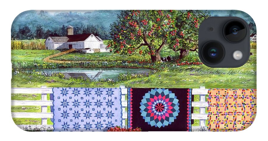 Barn iPhone 14 Case featuring the painting Amish Roadside Market by Diane Phalen