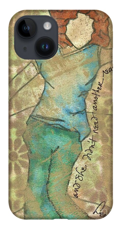 Women iPhone 14 Case featuring the painting And She Didn't Need Another Reason by Hew Wilson