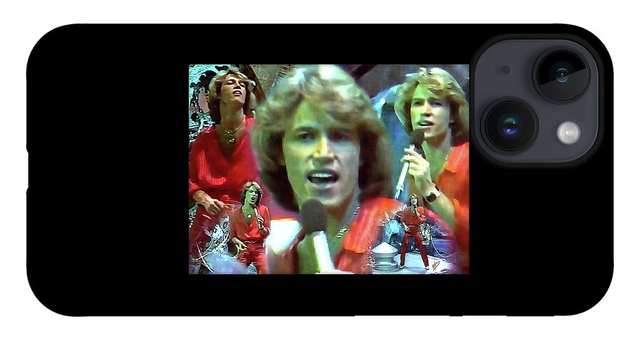 Andy Gibb iPhone 14 Case featuring the painting Andy Gibb by Mark Baranowski