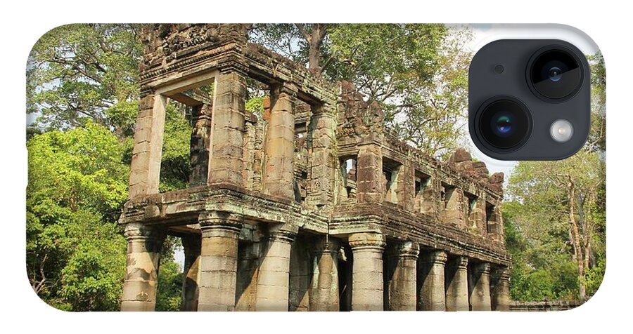 Angkor Wat iPhone 14 Case featuring the photograph Angkor Wat Ruins by Josu Ozkaritz