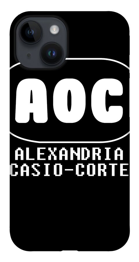 Green New Deal iPhone Case featuring the digital art AOC Alexandria Ocasio Cortez by Flippin Sweet Gear