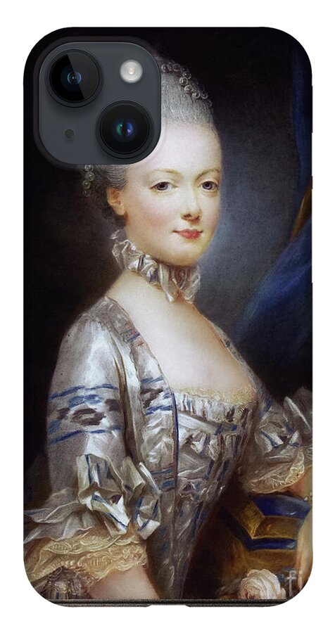 Archduchess Maria Antonia Of Austria iPhone 14 Case featuring the painting Archduchess Maria Antonia of Austria by Joseph Ducreux Classical Fine Art Old Masters Reproduction by Rolando Burbon