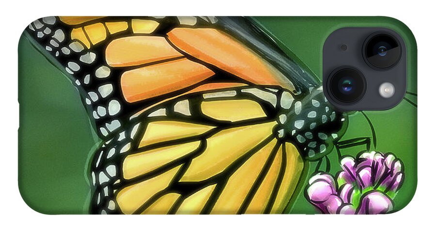 Butterflies iPhone Case featuring the digital art Art - Wonderful Butterfly by Matthias Zegveld