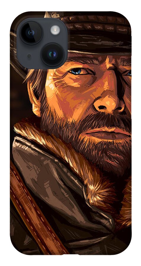 Arthur Morgan iPhone 14 Case featuring the painting Arthur Morgan - Red Dead Redemption 2 by Darko B