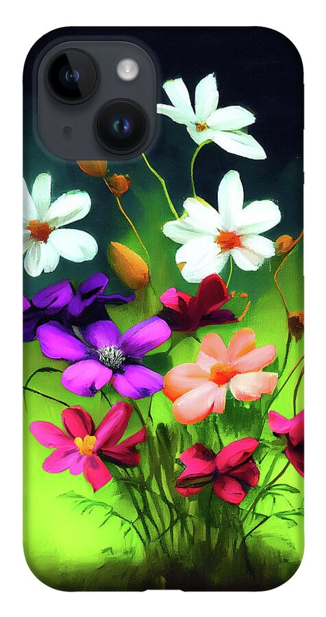 Wildflowers iPhone 14 Case featuring the digital art Joie De Vivre by Mark Tisdale