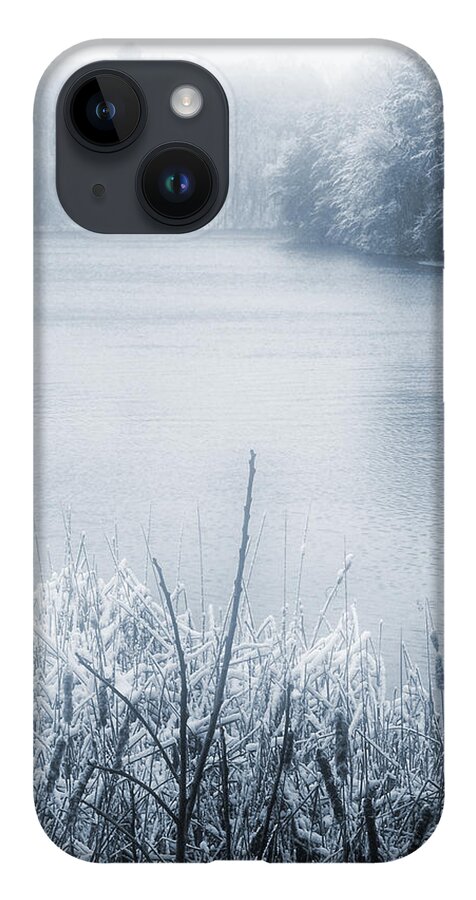 Snowfall iPhone Case featuring the digital art Snowy River Landscape by Phil Perkins