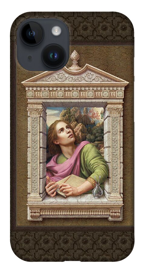Christian Art iPhone 14 Case featuring the painting St. John of Patmos 2 by Kurt Wenner