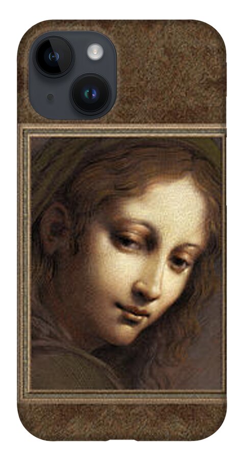 Madonna iPhone 14 Case featuring the pastel Madonna Study by Kurt Wenner