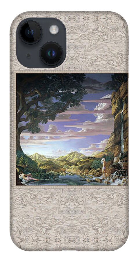 Landscape iPhone 14 Case featuring the painting Paradise by Kurt Wenner