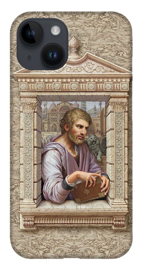St. Mark iPhone 14 Case featuring the painting St. Mark by Kurt Wenner