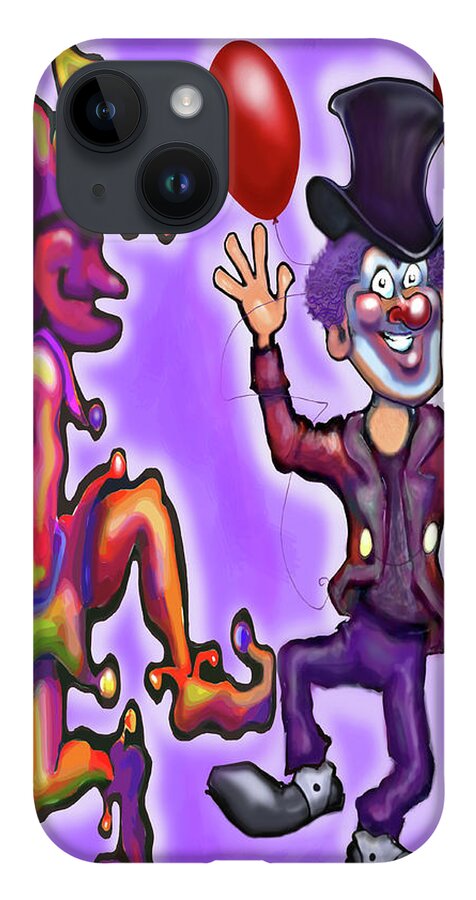 Clown iPhone 14 Case featuring the digital art Clowns by Kevin Middleton