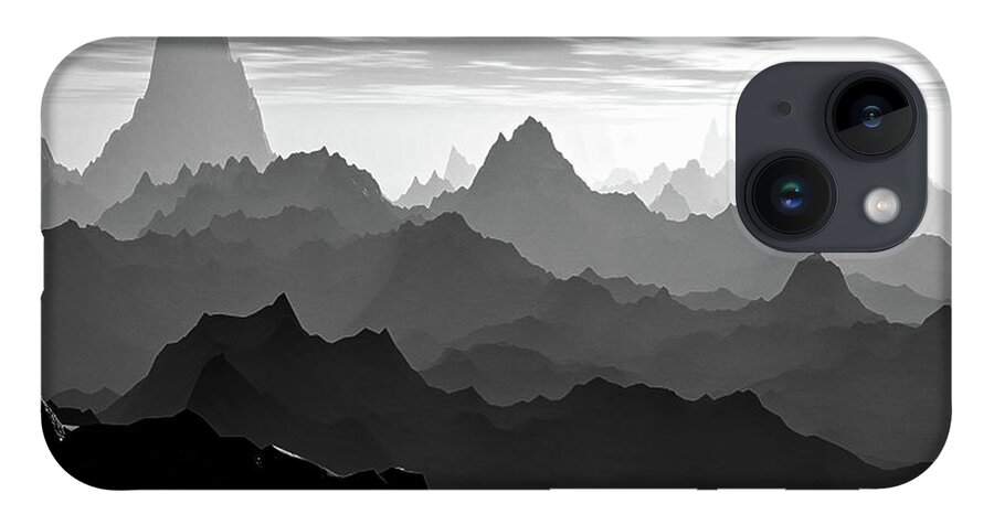 Travel iPhone 14 Case featuring the digital art A Long Hike by Phil Perkins
