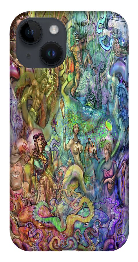 Epic iPhone 14 Case featuring the digital art Epic Interwoven Stories by Kevin Middleton