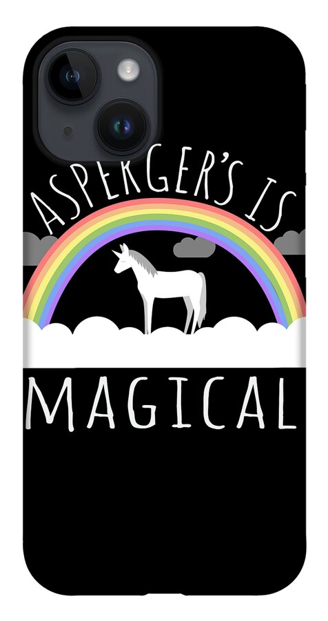 Funny iPhone 14 Case featuring the digital art Aspergers Is Magical by Flippin Sweet Gear