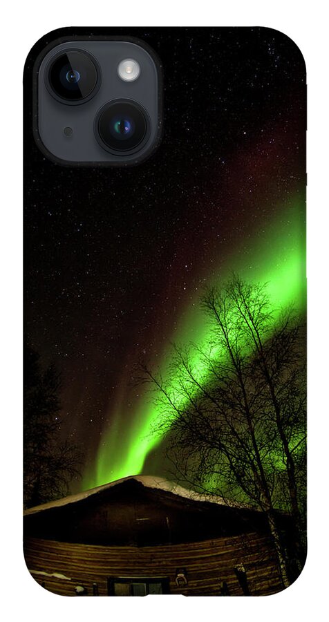 Blachford Lake Lodge iPhone 14 Case featuring the photograph Aurora Art by Phil Marty