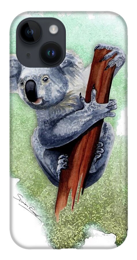 Art iPhone 14 Case featuring the painting Australian Koala by Simon Read