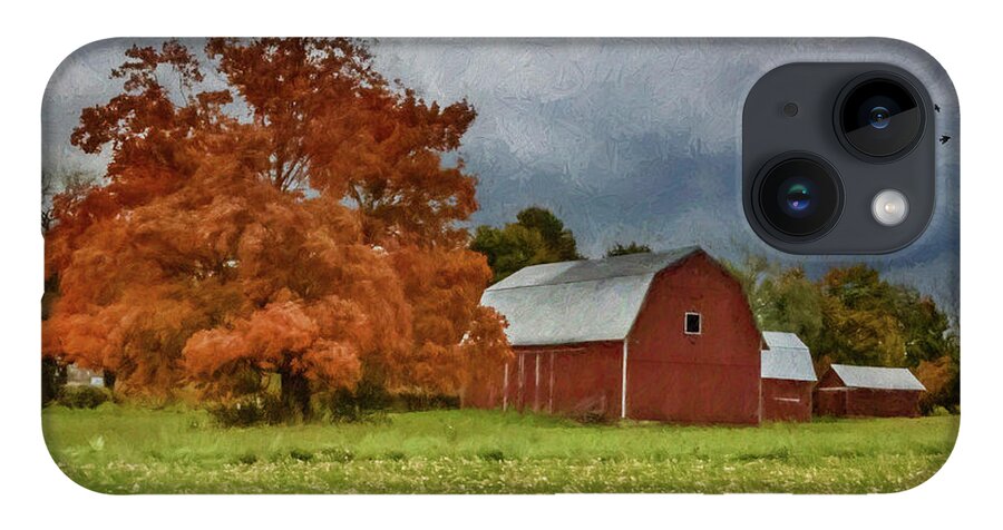 Farm iPhone Case featuring the photograph Autumn At The Farm by Cathy Kovarik