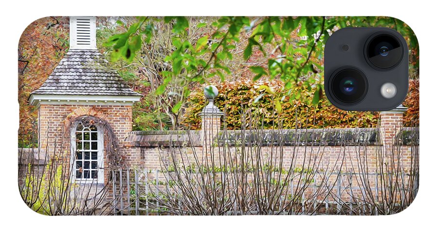 Colonial Williamsburg iPhone Case featuring the photograph Autumn at the Vineyard - Oil Painting Style by Rachel Morrison