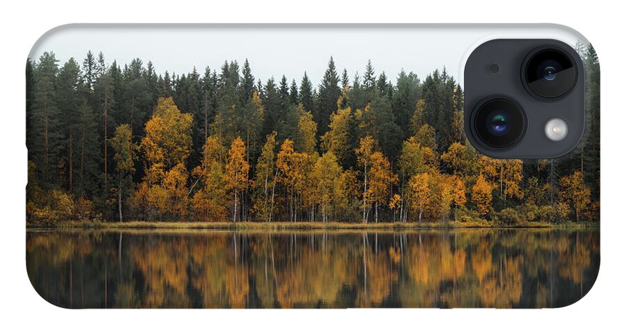Dramatic iPhone 14 Case featuring the photograph Autumn fairy tale in Kainuu, Finland by Vaclav Sonnek