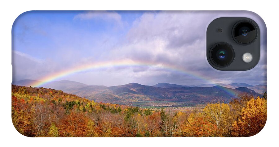 New Hampshire iPhone 14 Case featuring the photograph Autumn Rainbow by Jeff Sinon