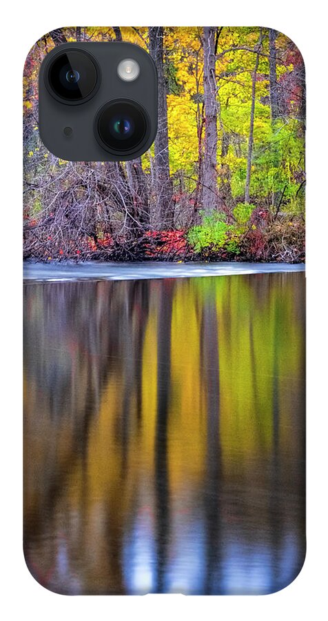 Lake Reflection iPhone 14 Case featuring the photograph Autumn Reflection III by Tom Singleton
