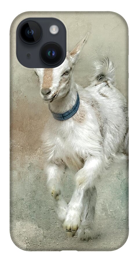 Goat iPhone 14 Case featuring the digital art Baby Goat by Jeanette Mahoney