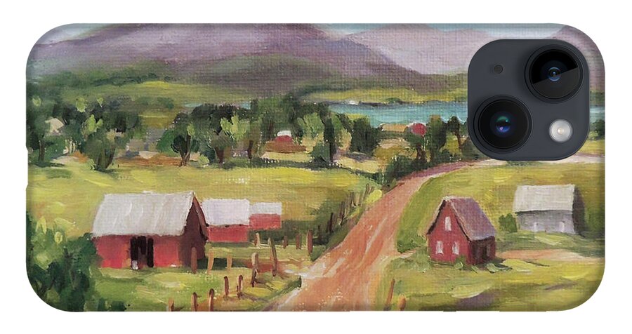 Impressionism iPhone Case featuring the painting Back Road to the Lake by Nancy Griswold